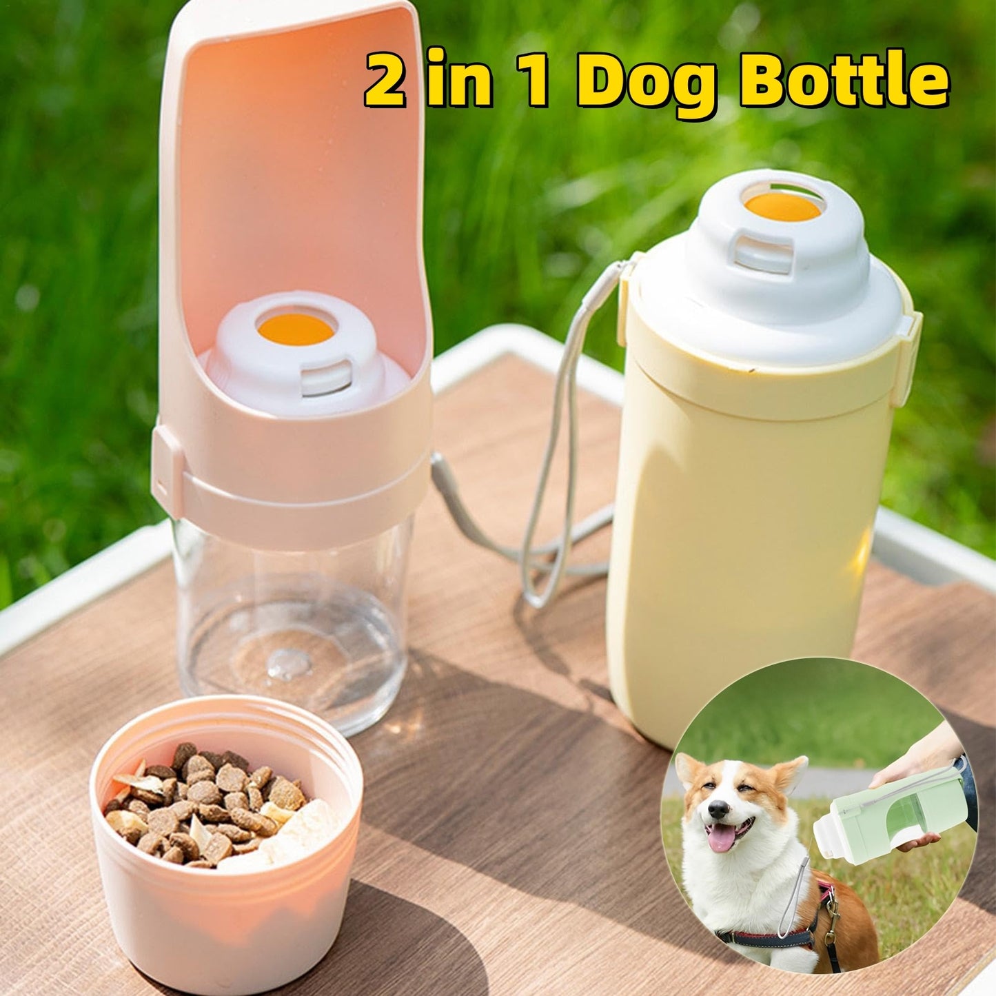 2 In 1 Travel Pet Water Dispenser/Feeder