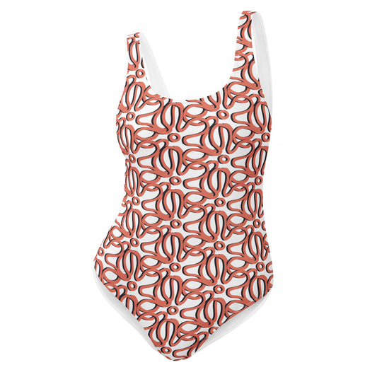 flowerOne-Piece Swimsuit