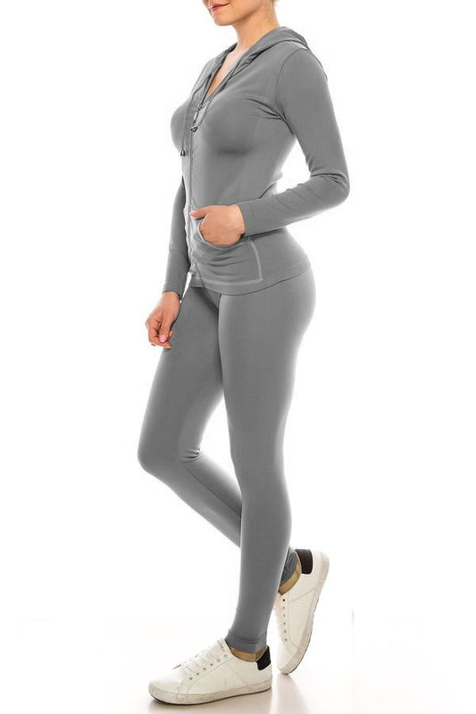 Seamless Jacket With Legging Set